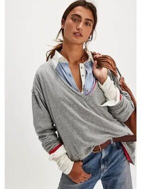 We The Free Nina V-Neck Long Sleeve Top